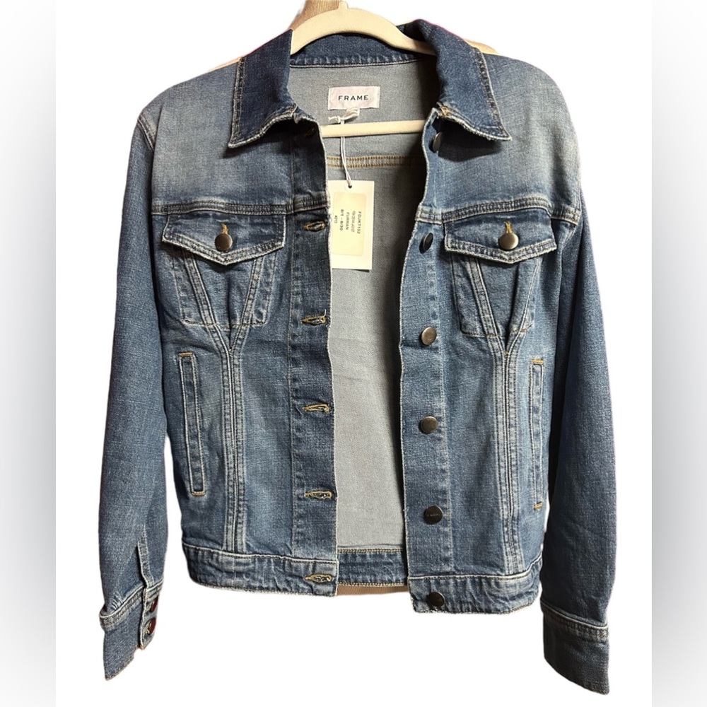 FRAME Female Furman Wash Demin Jacket Size Small
